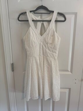 Crystal Doll Juniors Sleeveless Fit & Flare Mini Dress Eyelet Size 11